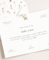 Wedding stationery with elegant spring flowers