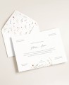 Convites de casamento florais elegantes e clássicos