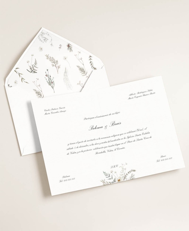 Elegant and Classic Wedding Invitations with Winter Flowers Elegant and Classic Wedding Invitations with Winter Flowers