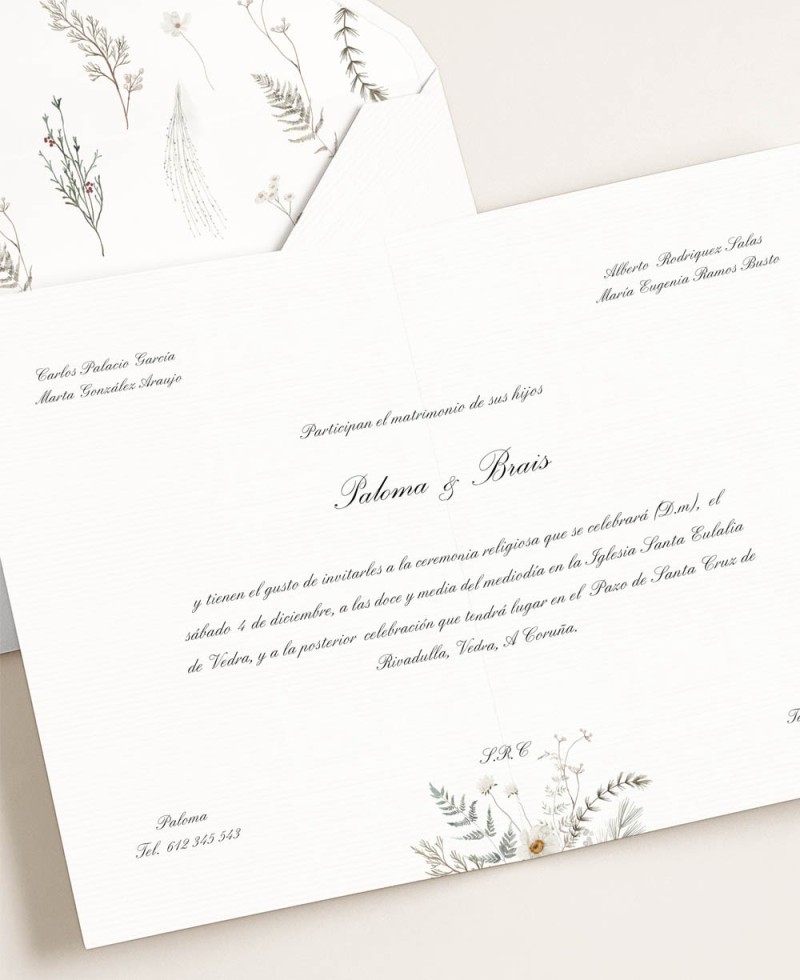 Cancelleria floreale per matrimoni tradizionale ed elegante