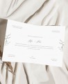 Invitación de boda clásica díptico olivo