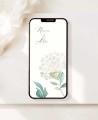 Digital wedding invitation white hydrangeas