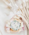 Round stickers for wedding gifts blue hydrangeas