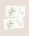Pegatina rectangular para detalles de boda hortensias blancas