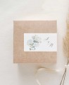 Pegatinas rectangulares horizontales para regalos de boda colección botánica