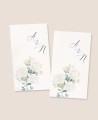 Pegatina rectangular vertical para detalles de boda hortensias blancas