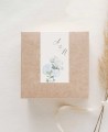 Pegatinas rectangulares verticales para regalos de boda colección botánica
