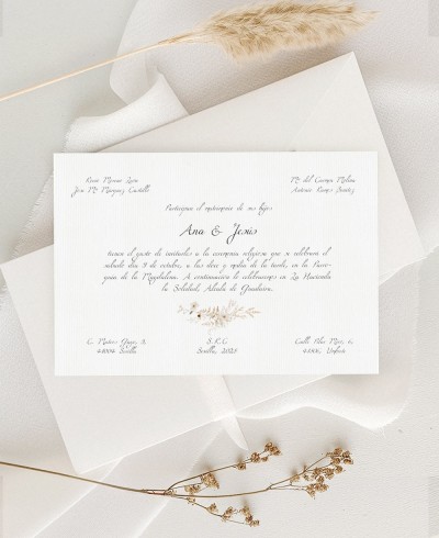 Convite de casamento clássico de outono