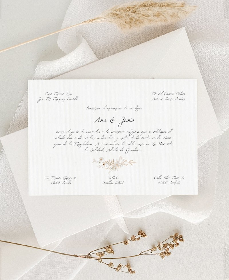 Classic Autumn Wedding Invitation Classic Autumn Wedding Invitation