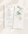 Hochzeitsmenü Elegante botanische Blumenkollektion