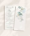 Menu di nozze Elegante collezione di fiori botanici