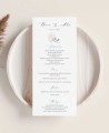 Menu de casamento Flor de hortênsias rosa