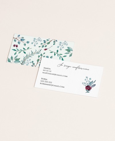 Biglietto di auguri botanico per matrimoni
