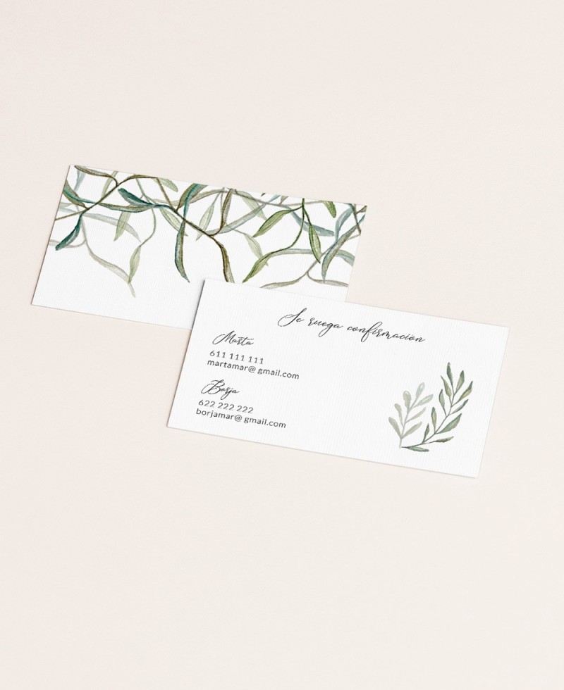 Biglietto di auguri botanico per matrimoni RSVP
