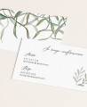 Cartolina di conferma per eleganti matrimoni all'ulivo