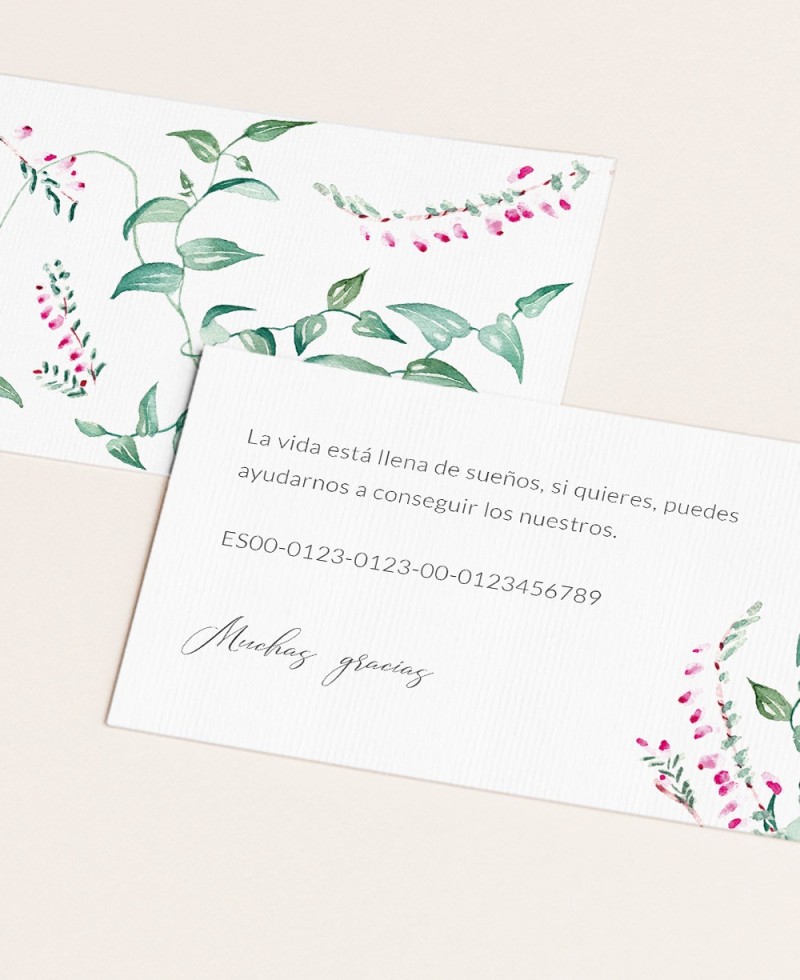 Elegante Hochzeitskarten aus Efeu und Heidekraut