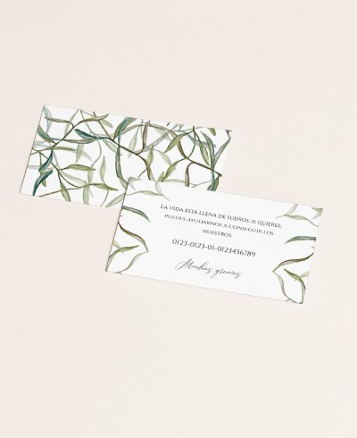 Hochzeitskarte für Geschenke Botanische Sammlung