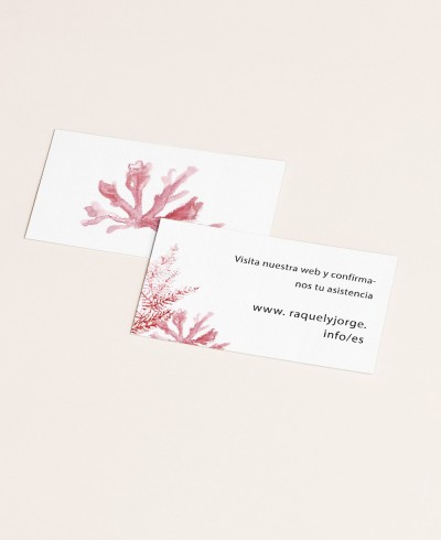 Contatto web card per matrimoni collezione marinara