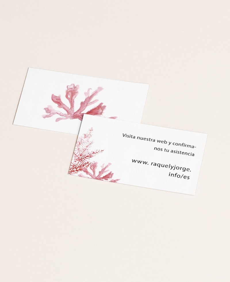 Contatto web card per matrimoni collezione marinara