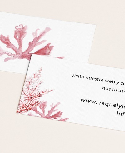 Eleganti carte di nozze della barriera corallina