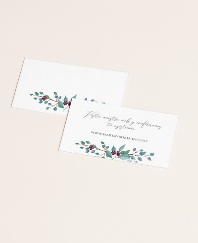 Contatto web tag per matrimoni collezione botanica