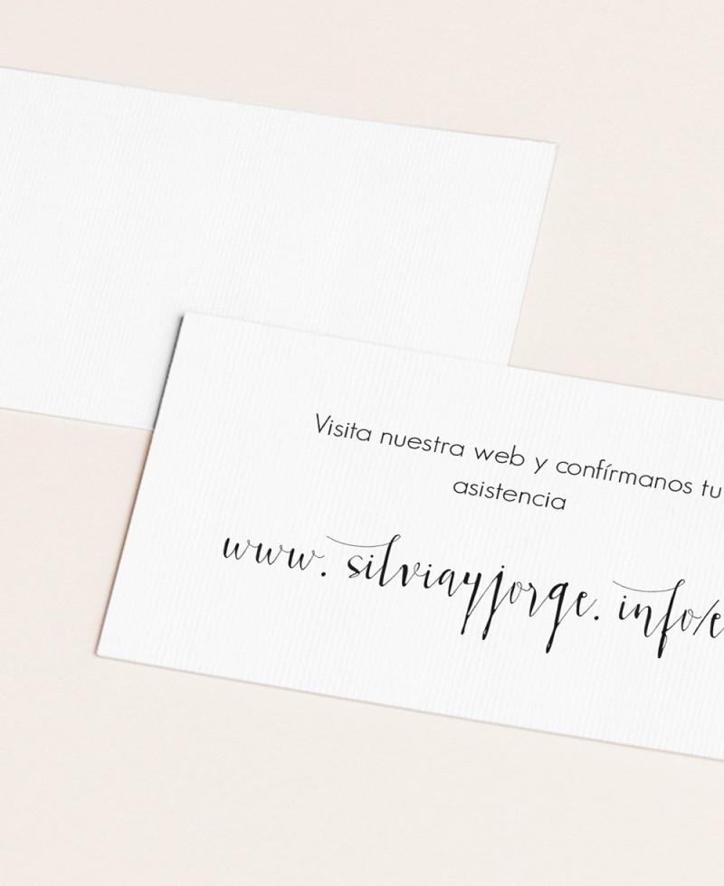 Carte Web di contatto per matrimoni in bianco e nero