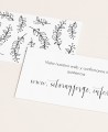 Minimalist Leaf Wedding Contact Web Cards