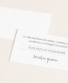 Carte con numero di conto di matrimonio in bianco e nero