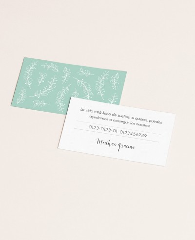 Hochzeitskarte Polaroid Kollektion Mintgrün