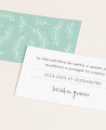 Boho style wedding account number card