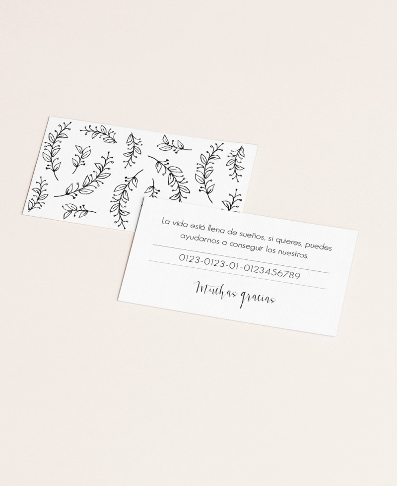 Liste de mariage collection carte postale style minimaliste