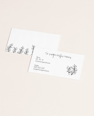 Cartolina di conferma raccolta cartolina di partecipazione al matrimonio