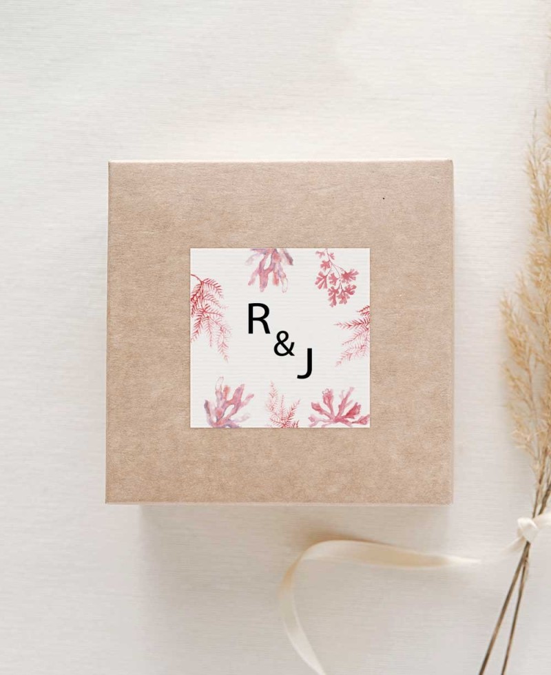 Autocollant carré pour décorer les détails de mariage de la collection sailor Autocollant carré pour décorer les détails de mariage de la collection sailor