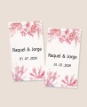Pegatinas rectangulares verticales colección marinera con corales
