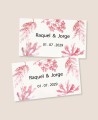 Pegatinas rectangulares de boda estampado arrecife de coral