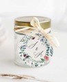 Etichette rotonde per la collezione botanica dei dettagli del matrimonio