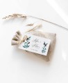 Etichette rettangolari per la collezione botanica dei dettagli del matrimonio