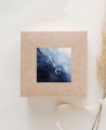 Elegant square sticker for weddings with sea print