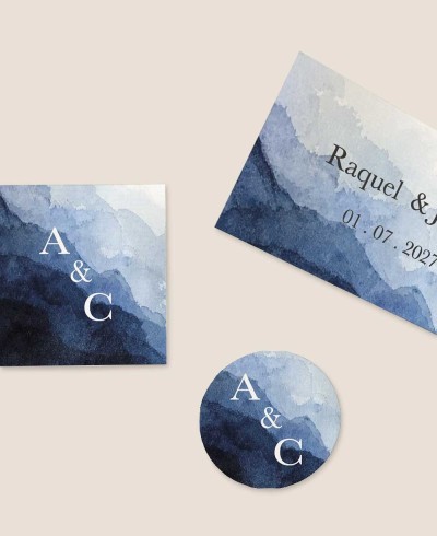 Formatos pegatinas decorativas para bodas colección marinera océano