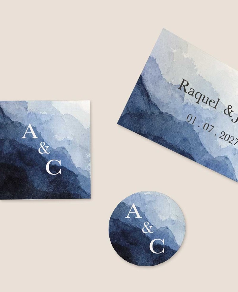 Formatos pegatinas decorativas para bodas colección marinera océano Formatos pegatinas decorativas para bodas colección marinera océano