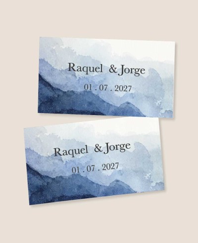 Horizontal rectangular stickers for wedding details sailor collection