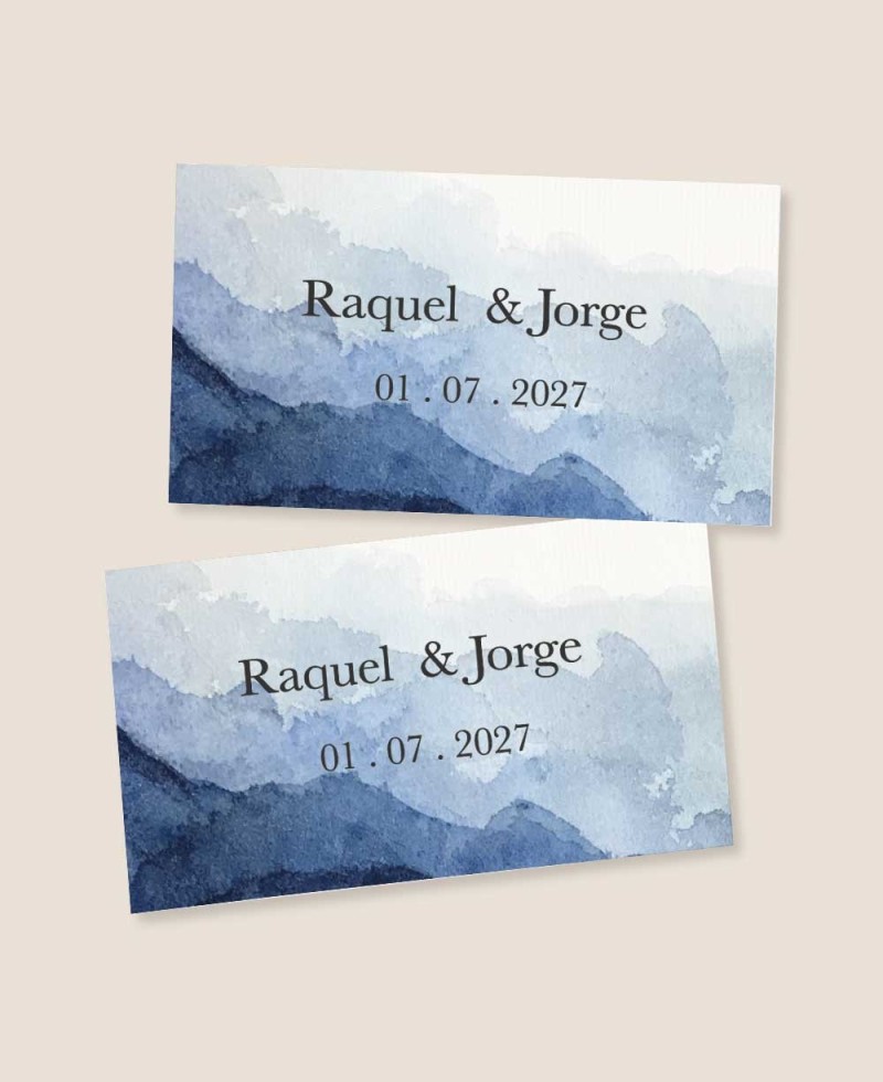 Pegatinas rectangulares horizontales para detalles de boda colección marinera Pegatinas rectangulares horizontales para detalles de boda colección marinera