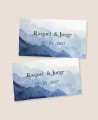 Pegatinas rectangulares horizontales para detalles de boda colección marinera