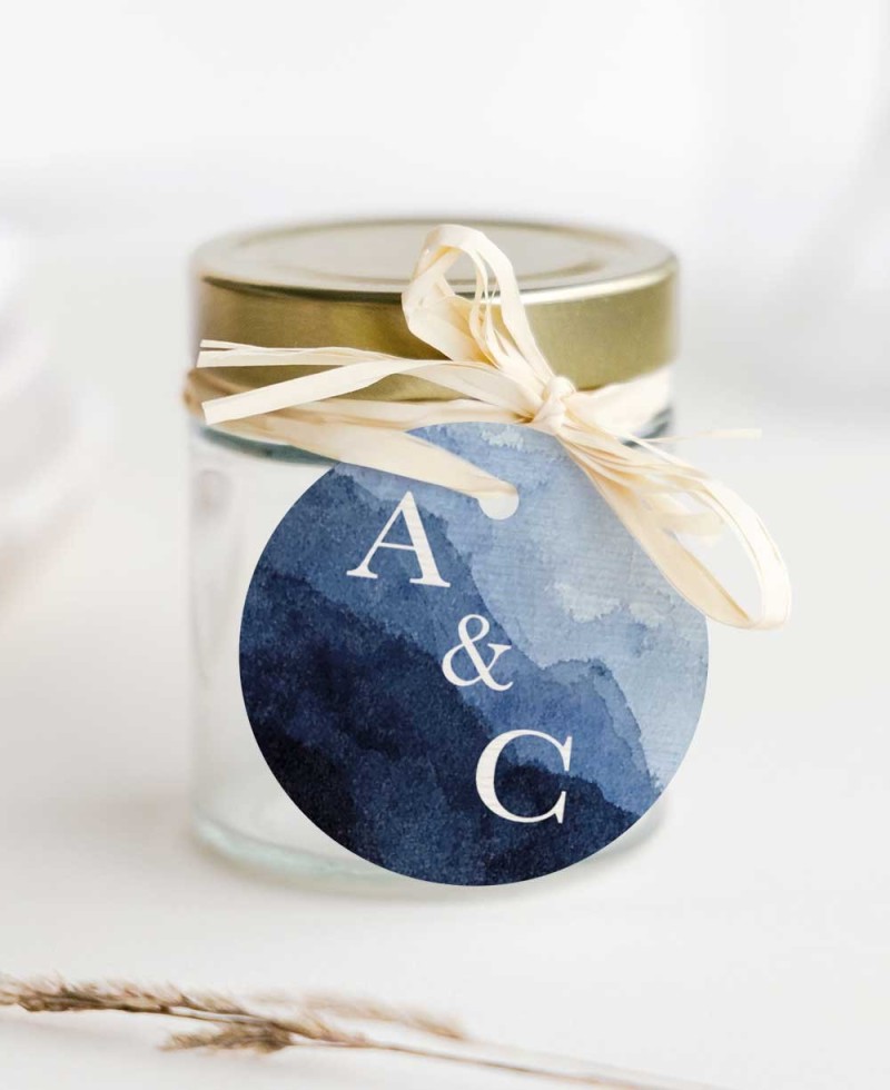 Etichette rotonde per matrimoni collezione marinara