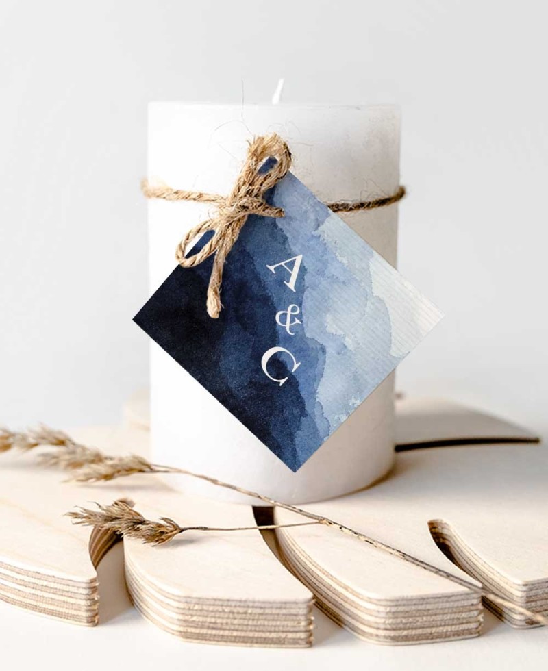 Etiquetas cuadradas para decorar regalos de boda colección marinera