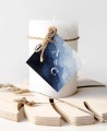Etiquetas cuadradas para decorar regalos de boda colección marinera