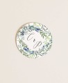 Circular sticker for wedding details botanical collection