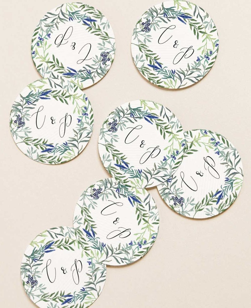 Autocollants ronds pour cadeaux de mariage jacinthe sauvage Autocollants ronds pour cadeaux de mariage jacinthe sauvage