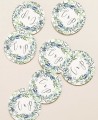 Autocollants ronds pour cadeaux de mariage jacinthe sauvage