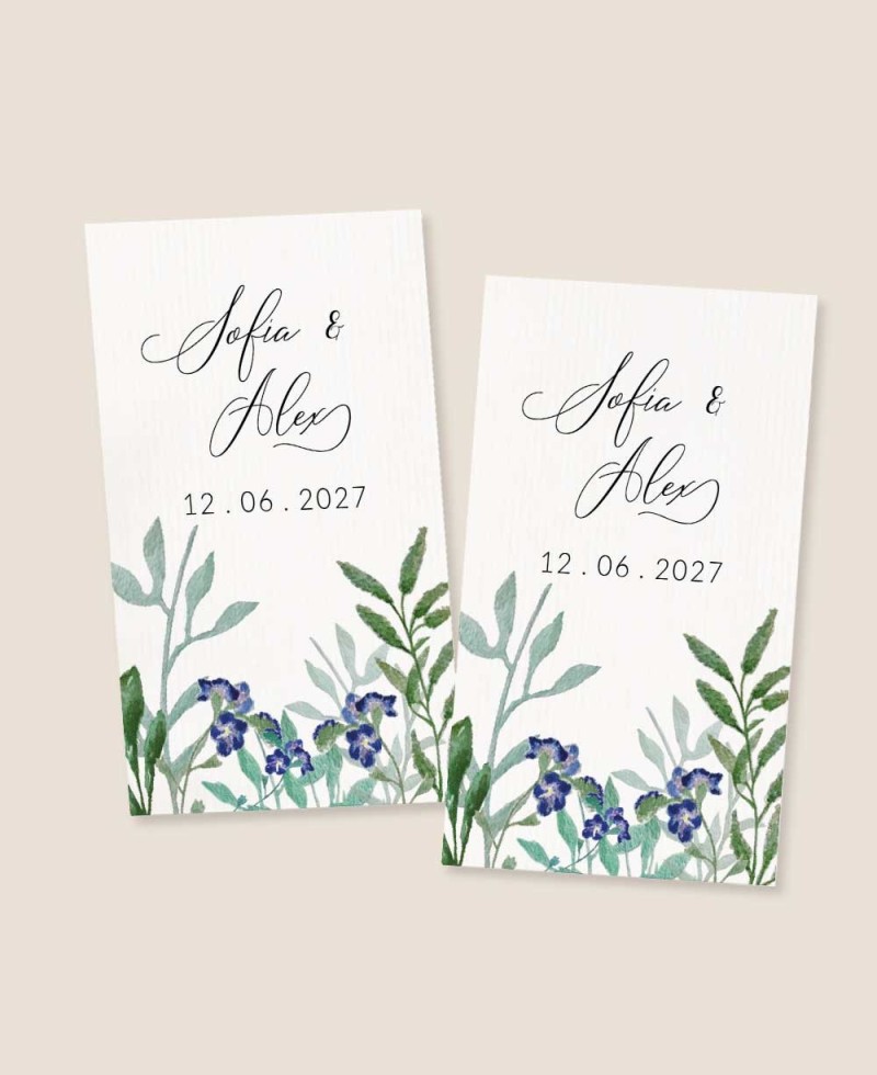 Pegatinas rectangulares verticales personalizadas colección botánica Pegatinas rectangulares verticales personalizadas colección botánica